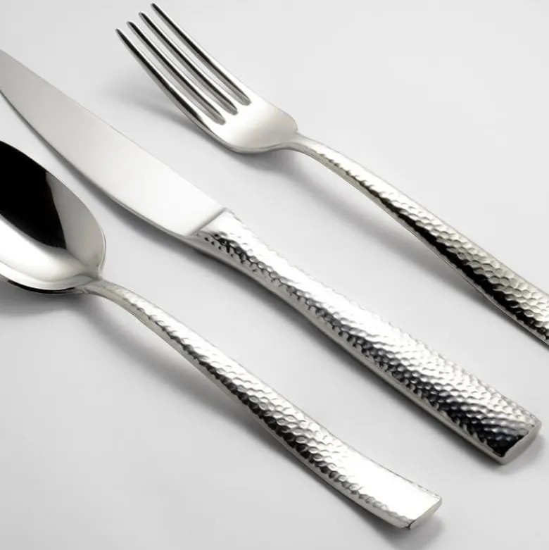 Abert Rinascimento Coltello Tavola Martellato In Acciaio Inox - Set 12 Pz