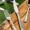 Abert Rinascimento Cucchiaio Tavola Martellato In Acciaio Inox - Set 12 Pz