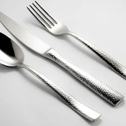 Abert Rinascimento Forchetta Tavola Martellato In Acciaio Inox - Set 12 Pz