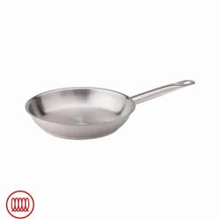 Agnelli Acciaio Inox Padella Bassa Induzione Con Manico Tubolare