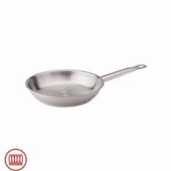 Agnelli Acciaio Inox Padella Bassa Induzione Con Manico Tubolare