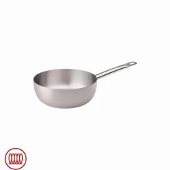 Agnelli Acciaio Inox Padella Alta Conica Induzione Con Manico Tubolare