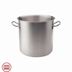 Agnelli Acciaio Inox Pentola Alta Induzione Con Due Maniglie