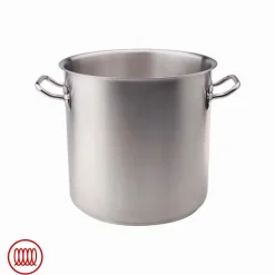 Agnelli Acciaio Inox Pentola Alta Induzione Con Due Maniglie