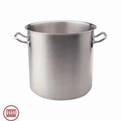Agnelli Acciaio Inox Pentola Alta Induzione Con Due Maniglie