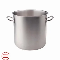 Agnelli Acciaio Inox Pentola Alta Induzione Con Due Maniglie