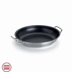 Agnelli Acciaio Inox Platinum Tegame Basso Induzione Antiaderente Con Due Maniglie