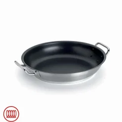 Agnelli Acciaio Inox Platinum Tegame Basso Induzione Antiaderente Con Due Maniglie