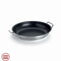 Agnelli Acciaio Inox Platinum Tegame Basso Induzione Antiaderente Con Due Maniglie