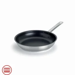 Agnelli Acciaio Inox Platinum Padella Bassa Induzione Antiaderente Con Manico
