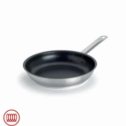 Agnelli Acciaio Inox Platinum Padella Bassa Induzione Antiaderente Con Manico