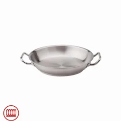 Agnelli Acciaio Inox Tegame Basso Induzione Con Due Maniglie
