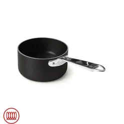 Agnelli AlBlack 1907 Casseruola Alta Induzione In Alluminio Antiaderente 5mm Con Manico Inox