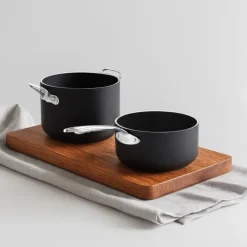 Agnelli AlBlack 1907 Casseruola Bassa Induzione In Alluminio Antiaderente 5mm Con Manico Inox