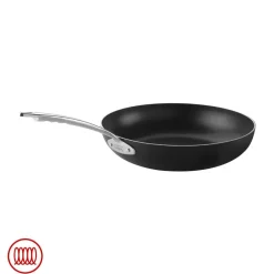 Agnelli AlBlack 1907 Padella Alta Induzione In Alluminio Antiaderente 3mm Con Manico Inox