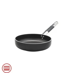 Agnelli AlBlack Padella Alta Sautè Induzione In Alluminio Antiaderente 5mm Con Manico Cool Inox