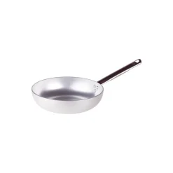 Agnelli Alluminio 3mm Professionale Padella Alta Svasata Con Manico Tubolare Inox