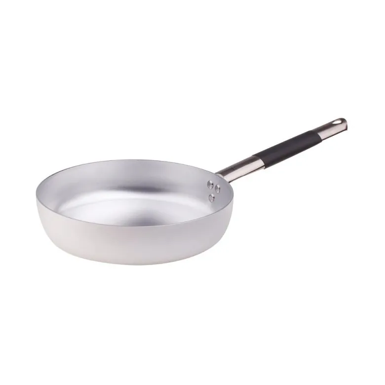 Agnelli Alluminio 3mm Professionale Padella Alta Sauté Con Manico Cool Inox