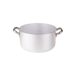 Agnelli Alluminio 3mm Professionale Casseruola Alta Con 2 Maniglie Inox