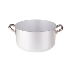 Agnelli Alluminio 3mm Professionale Casseruola Alta Con 2 Maniglie Inox