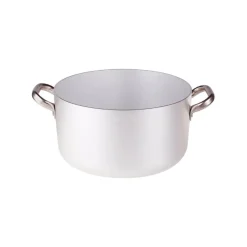 Agnelli Alluminio 3mm Professionale Casseruola Alta Con 2 Maniglie Inox