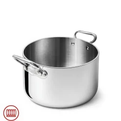 Agnelli Alu-Inox 5-Ply Casseruola Alta Con Manici 1907 In Alu-Inox
