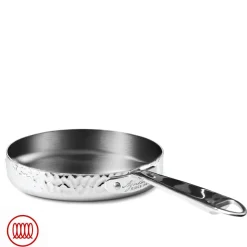 Agnelli Alu-Inox 3-ply Padella Alta Induzione Con Manico Tubolare In AluInox