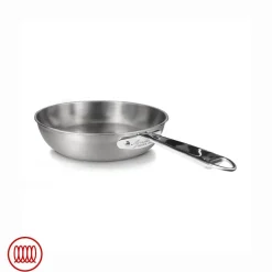 Agnelli Alu-Inox 3-ply Padella Alta Induzione Con Manico Tubolare In AluInox