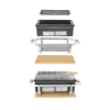 Agnelli Hibachi BBPro Barbecue da Tavolo Compatto Rettangolare