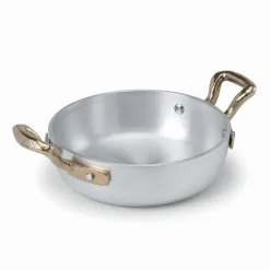 Agnelli 1932 Servizio In Tavola Tegamino Monoporzione In Alluminio Con Manici In Ottone
