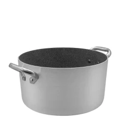 Agnelli SharkSkin Casseruola Alta In Alluminio Antiaderente Con 2 Maniglie Acciaio Inox