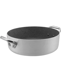 Agnelli SharkSkin Casseruola Bassa In Alluminio Antiaderente Con 2 Maniglie Acciaio Inox