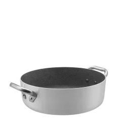Agnelli SharkSkin Casseruola Bassa In Alluminio Antiaderente Con 2 Maniglie Acciaio Inox