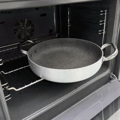 Agnelli SharkSkin Casseruola Bassa In Alluminio Antiaderente Con 2 Maniglie Acciaio Inox