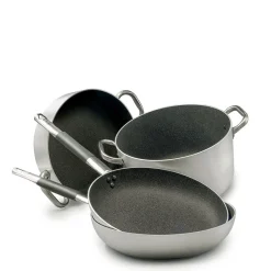 Agnelli SharkSkin Casseruola Bassa In Alluminio Antiaderente Con Manico In Acciaio Inox Cool