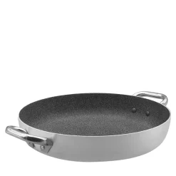 Agnelli SharkSkin Tegame Basso In Alluminio Antiaderente Con 2 Maniglie Acciaio Inox