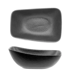 Ariane Black Dazzle Coppa Rettangolare In Porcellana - Set 6 Pz