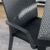 Bica Verona Rattan Sedia da Esterno Con Braccioli Impilabile In Polipropilene