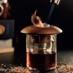 Bisetti Whisky Smoker Wooden Smoker With Steel Filter