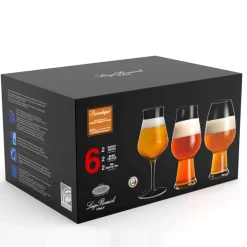 Bormioli Luigi Birrateque Bicchiere Birra in Vetro - Set 6 Pezzi