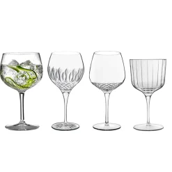 Bormioli Luigi Gin Selection Set Calici Gin Tonic in Vetro - Set 4 Pezzi