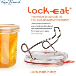 Bormioli Luigi Lock-Eat Set Vasetti Ermetici in Vetro - Set 3 Pezzi