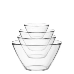 Bormioli Rocco Basic Insalatiera In Vetro - Set 4 Pz