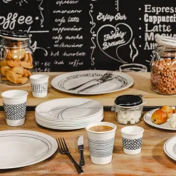 Bormioli Rocco Chiaroscuro Servizio Piatti In Vetro Opale - Set 18 Pz