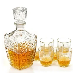 Bormioli Rocco Dedalo Set Whisky in Vetro - Set 7 Pezzi