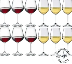 Bormioli Rocco Divino Set Calici Vino in Vetro - Set 12 Pezzi