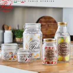 Bormioli Rocco Fido Set Vasetti Ermetici In Vetro - Set 3 Pz