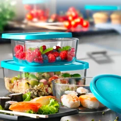 Bormioli Rocco Frigoverre Classic Contenitore Per Alimenti - Set 3 Pz