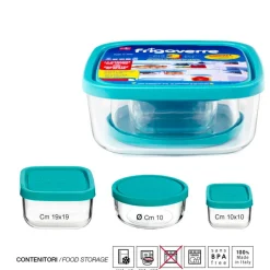 Bormioli Rocco Frigoverre Classic Contenitore Per Alimenti - Set 3 Pz