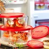 Bormioli Rocco Gelo Set Contenitori Per Alimenti In Vetro - Set 3 Pz